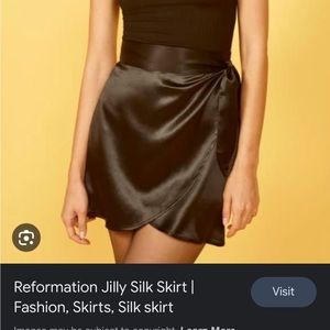 REFORMATION Black Jilly wrap skirt